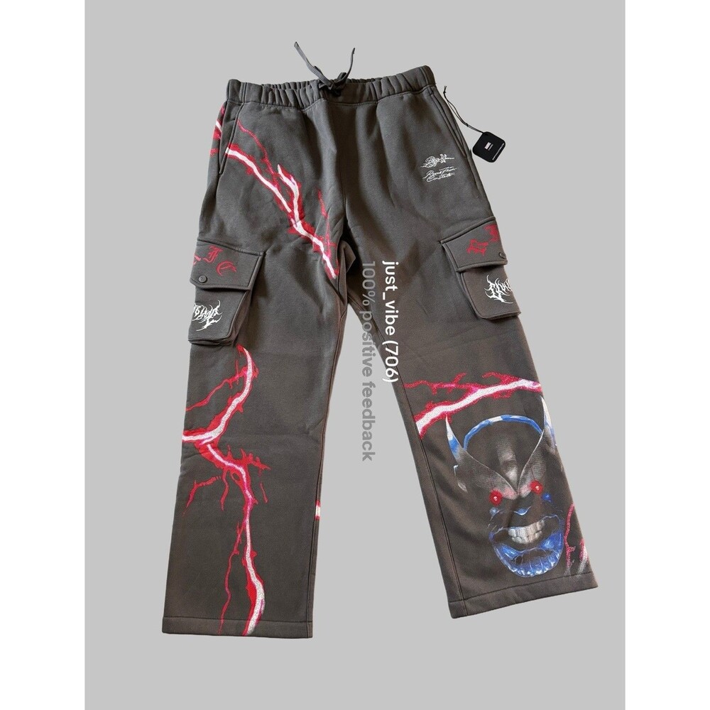 Civil Regime x Marvel Thanos Wide Leg Cargo Joggers Pants Men’s Large NWT